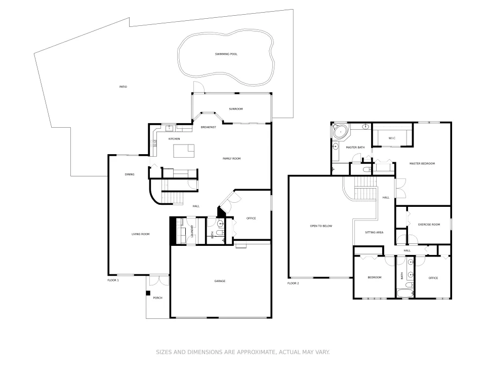 2D floor plan real estate South Florida